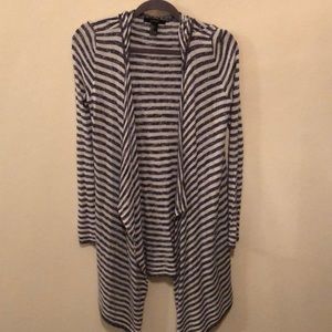 Striped cardigan.